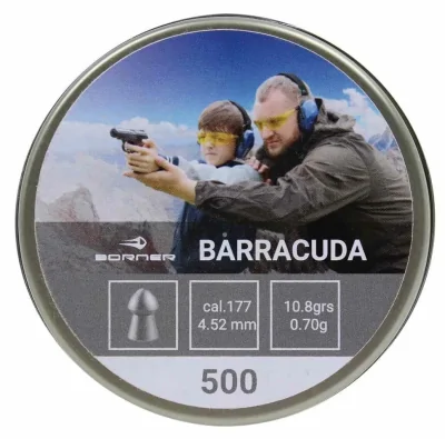 Puli pnevmaticheskie Borner Barracuda 4,5mm 0,70g (500 sht)