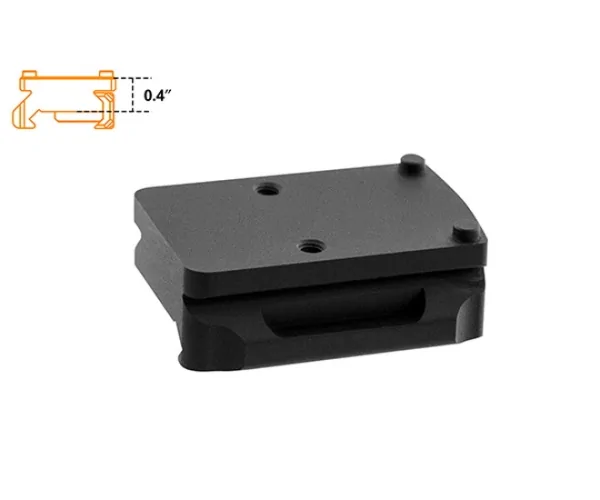 Кронштейн Leapers UTG Super Slim база RMR на Picatinny, низкий, h=0,4" 